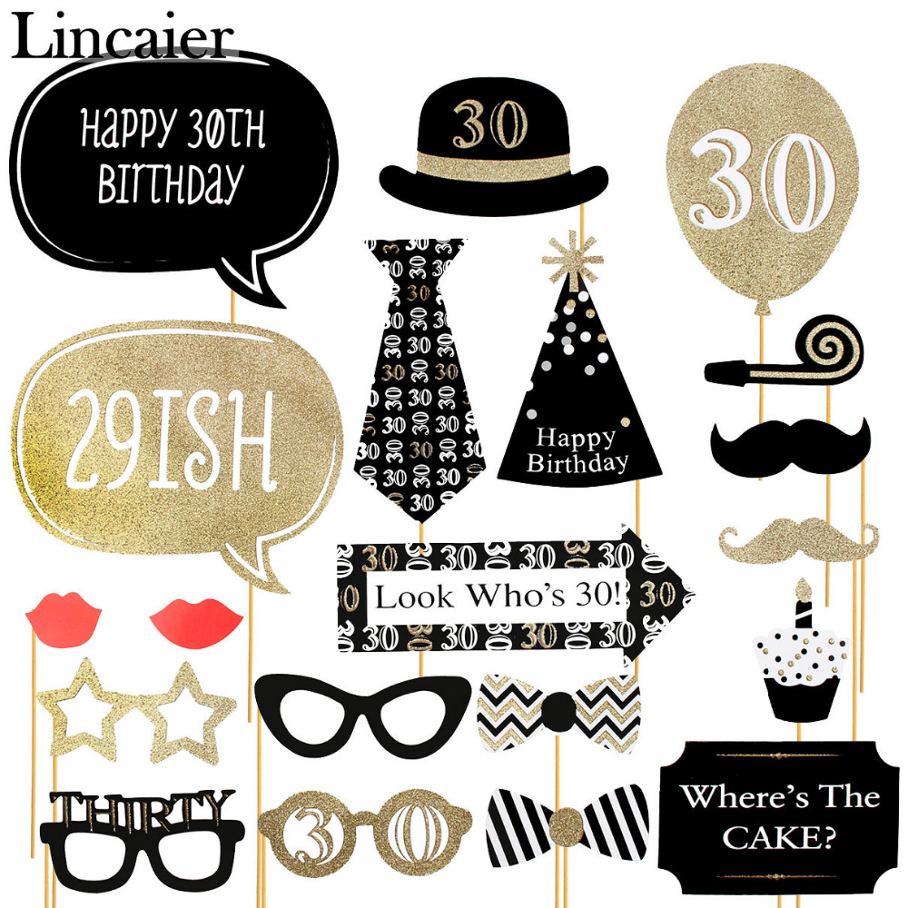 30th Birthday Party Props on Sticks