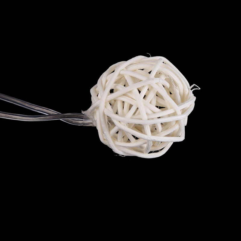 Rattan Fairy Light Ball String (10 Light Balls) 3