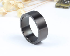 Black Polished Stainless Steel Couple Rings - Image 6
