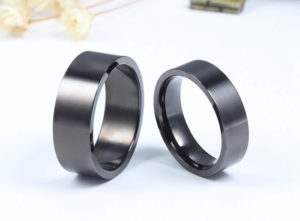 Black Polished Stainless Steel Couple Rings - Image 4