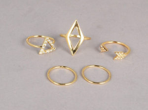 Geometrical Midi Rings (Set of 5) - Image 3