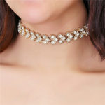 Fish Scale Shape Strip Choker Necklace
