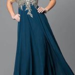Formal Silver Thread Work Maxi Gown