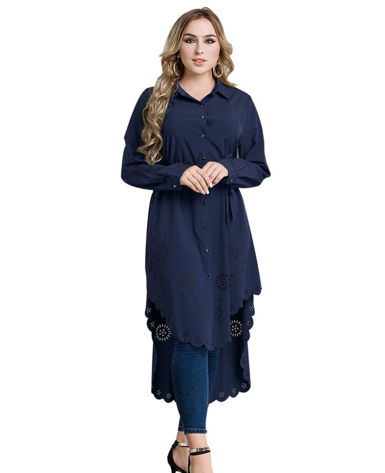 Middle Eastern (Arab Style) Hollow Out Robe Overcoat Abaya