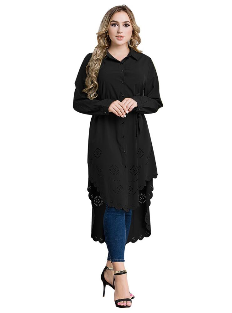 Middle Eastern (Arab Style) Hollow Out Robe Overcoat Abaya