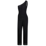 Women's One-Shoulder Off Overall Jumpsuit with Bell Bottoms - Sasta.PK