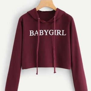 Baby Girl Crop Top Hoodies