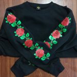 Flower Sleeve Print Sweatshirts