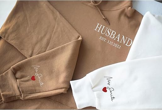 Hoodies with Text Print on Sleeves