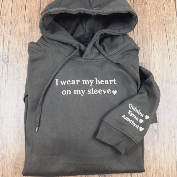 Hoodies with Text Print on Sleeves