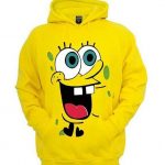Smiling Spongebob Side Face Hoodies