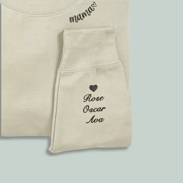 Sweatshirts with Name on Sleeves