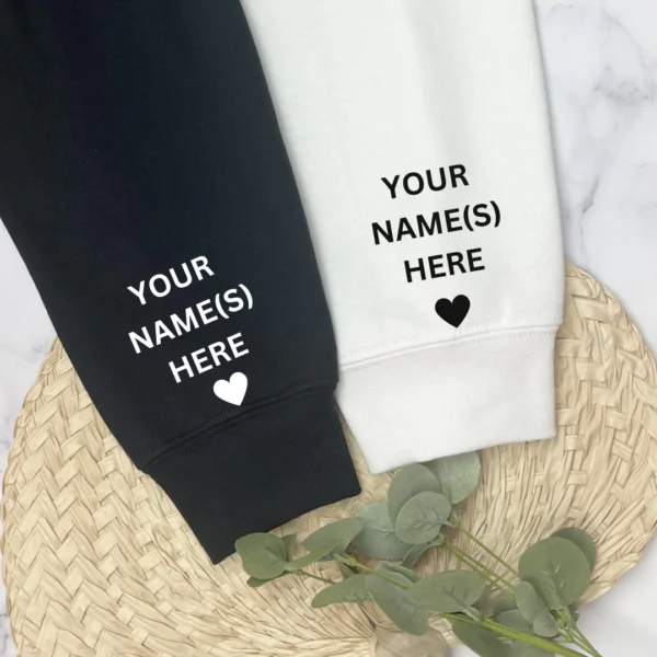 Sweatshirts with Name on Sleeves