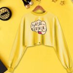 Fight Like a Girl Crop Top Sweatshirts