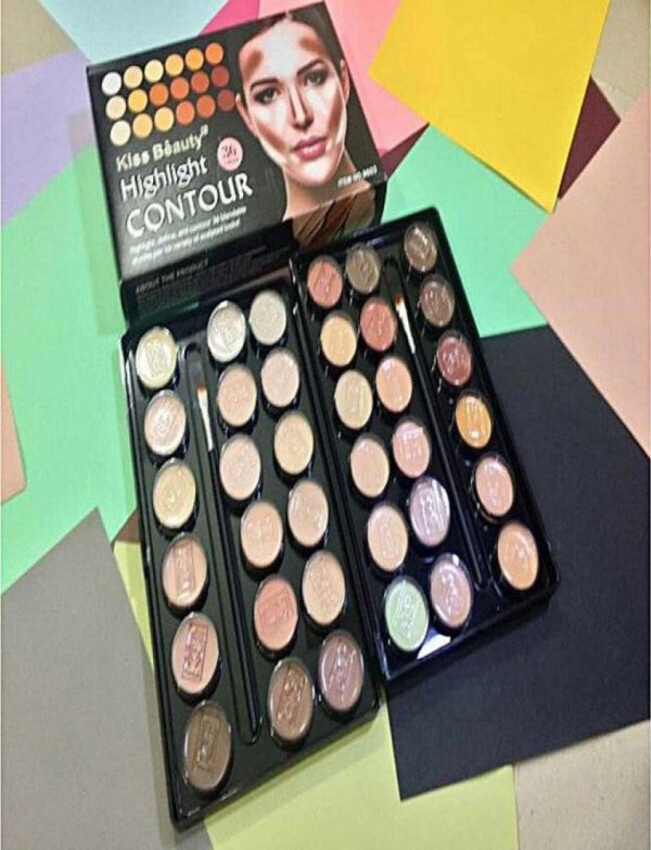 Kiss Beauty 36 Colour Cream Palette Highlight Contour