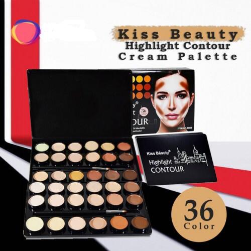 Kiss Beauty 36 Colour Cream Palette Highlight Contour