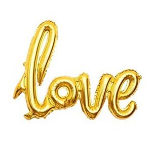 Love Text Shaped Foil Balloons