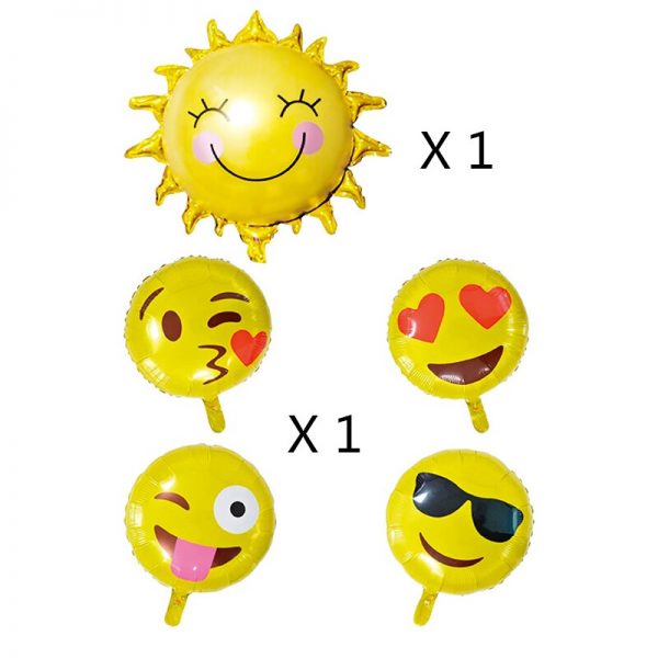 Emoji Foil Balloons (Pack of Five)