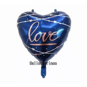 Printed Heart Shaped Love Foil Balloon