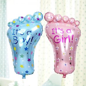 It's a Boy & It's a Girl Feet Foil Balloons for Newly Born Baby's Celebration