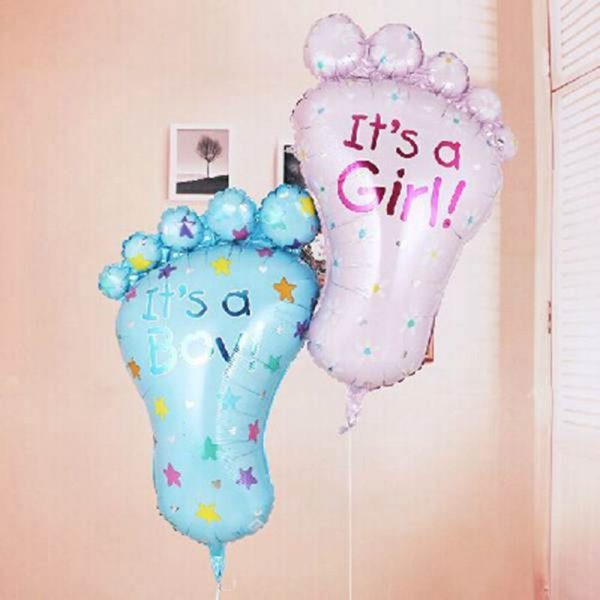 It's a Boy & It's a Girl Feet Foil Balloons for Newly Born Baby's Celebration