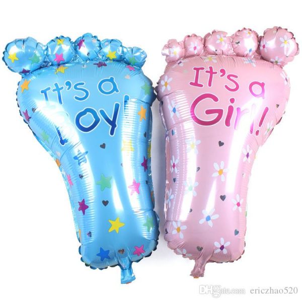 It's a Boy & It's a Girl Feet Foil Balloons for Newly Born Baby's Celebration