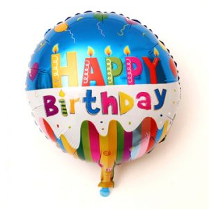 Round Happy Birthday Foil Balloons