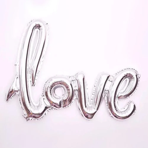 Love Text Shaped Foil Balloons