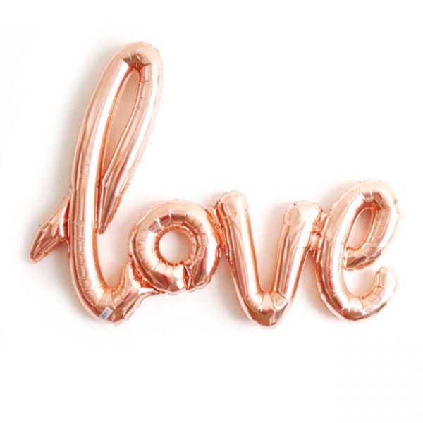 Love Text Shaped Foil Balloons