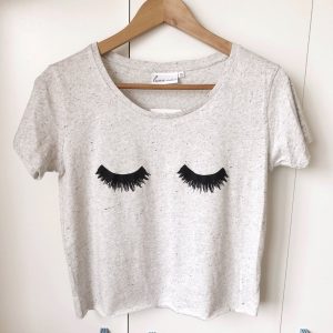 Eyelashes Cropped T-Shirts