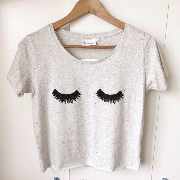 Eyelashes Cropped T-Shirts