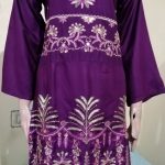 Linen Sequence Embroidered Kurti