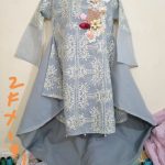Paper Cotton Frock Embroidered with Motifs