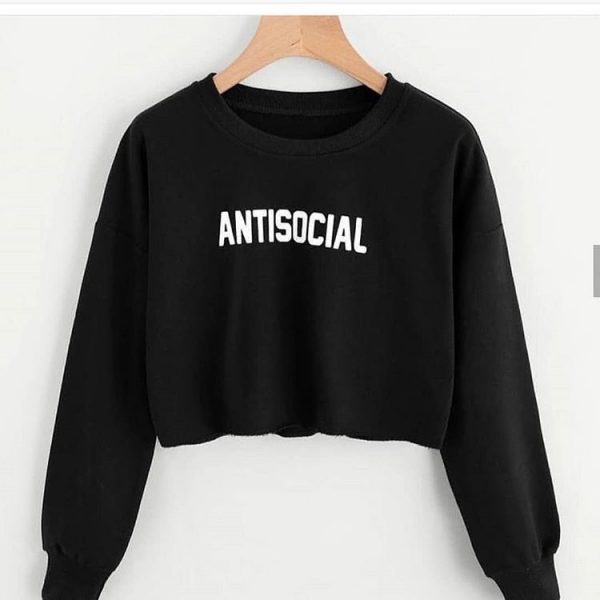 Anti Social Cropped Sweatshirts