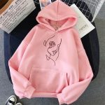 Art Rose Face Girl Hoodies
