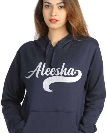 Custom Name Print Hoodies with Trailing Wave