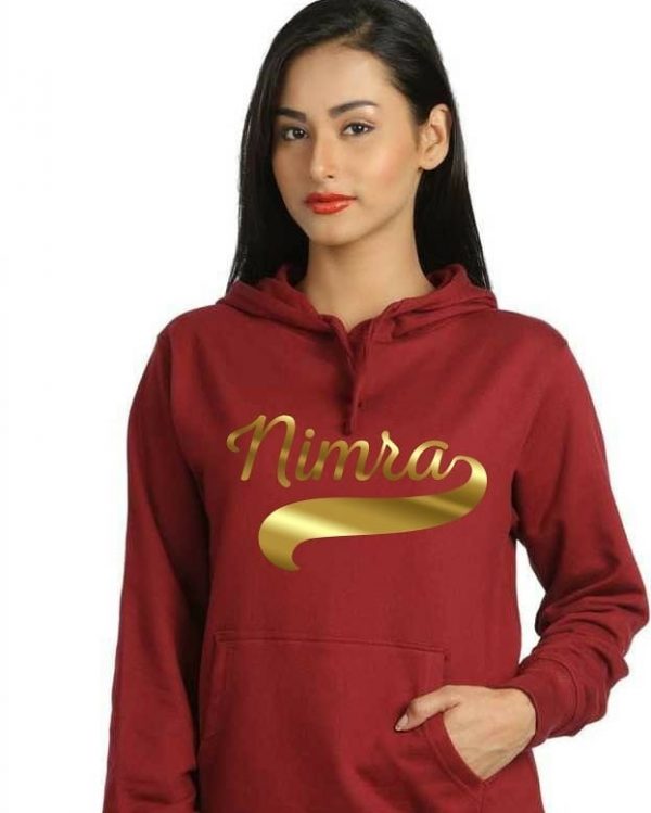 Custom Name Print Hoodies with Trailing Wave
