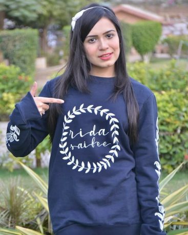 Custom Name Print Leaf Ring Sweatshirts with Leaves on Sleeves