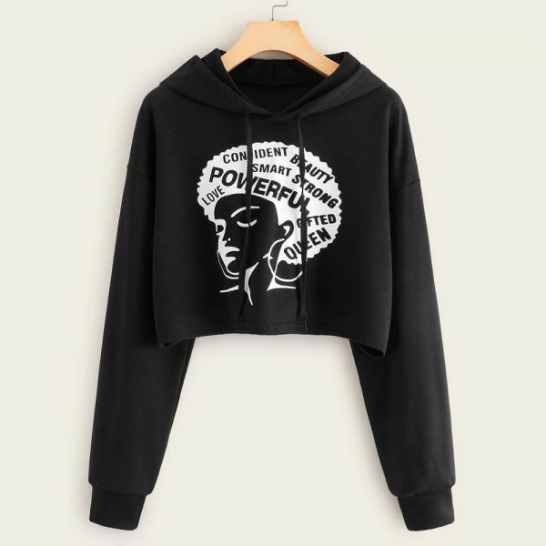 Custom Print Cropped Girl Trait Hoodies