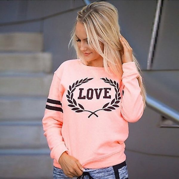 Striped Leafy Love Sweatshirts