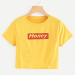 Honey Cropped T Shirts