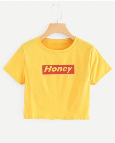Honey Cropped T Shirts