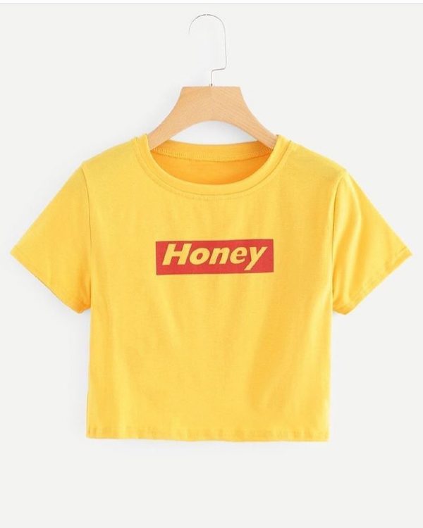 Honey Cropped T Shirts
