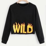 Wild Fire Cropped Sweatshirts