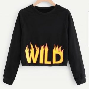 Wild Fire Cropped Sweatshirts
