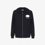 Raining Cloud Pocket Print Zipper Hoodies