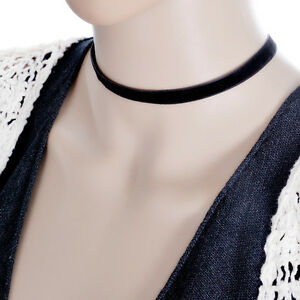 90s 10MM Black Velvet Gothic Choker Necklace