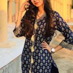 Black Traditional Lawn Kurti