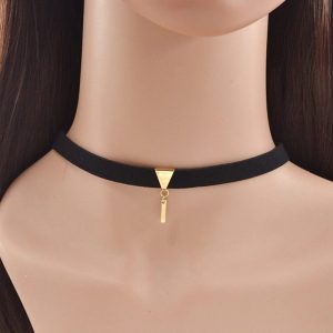 Black Velvet Suede Choker Necklaces