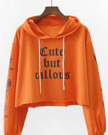 Cute but Callous Cropped Hoodies